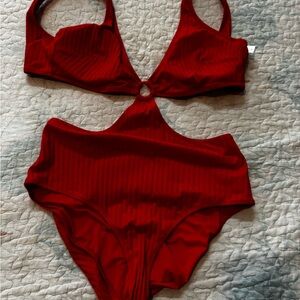 Aerie Red One Piece Swimsuit NWT